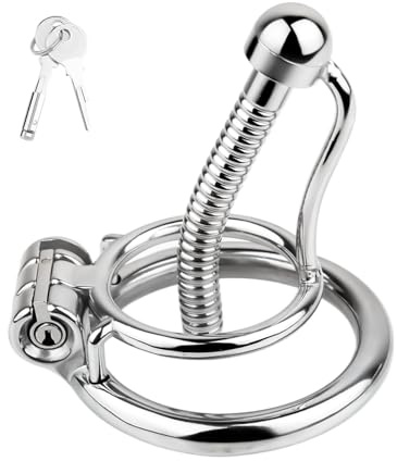 Peniskäfig Sex Spielzeug Chastity Cage Männer mit Penis Plug Edelstahl Keuschheitskäfig mit Verstecktem Schloss für Mann Penis Bondage Metall Cock Cage Belüftet und Atmungsaktiv (45mm)