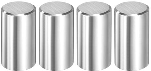 sourcing map 4 Stück 16 mm x 30 mm Dübelstifte, 316L Edelstahl Zylindrische Dübelstifte Regalstütze Peg Pin Stange Befestigungselemente Metall Regal Pegs Silber Ton