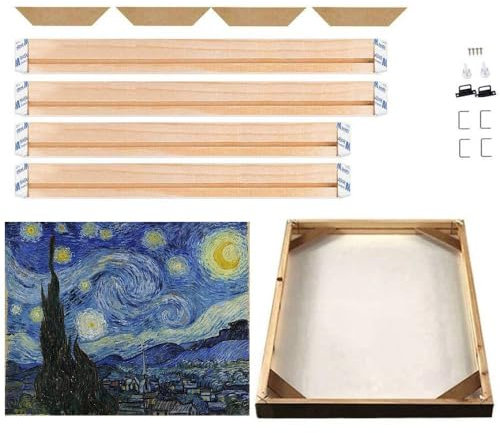 Plancholo 50,8 x 61 cm Leinwand-Keilrahmen – DIY Massivholz Leinwand Rahmen Kit für Ölgemälde, Poster, Drucke und Malen nach Zahlen, einfache Installation