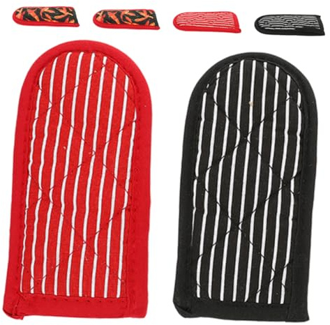 Copri Manico per Pentola 6 Pezzi in Cotone, Resistente al Calore | Uso Versatile, Vestibilità, per Cucinare in Casa e Cottura al Forno, Pratico da Riporre
