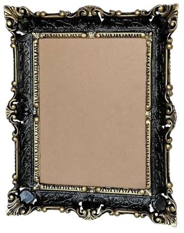 Lnxp ANTIK BAROCK BILDERRAHMEN in Schwarz/Gold Bicolor 56x46cm REPRO Bilder für 30x40cm oder 40x30 cm BAROCKRAHMEN Bilder mit Schutzglas 50R