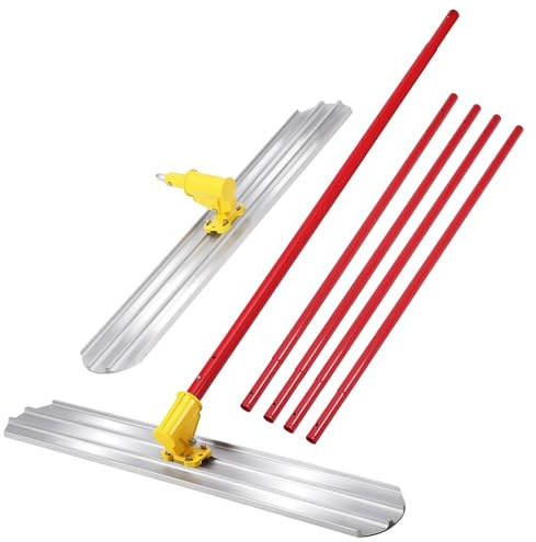 Magnesium Bull Float, 4ft Magnesium Concrete Bull Float Kit with 72 Extendable Handle Bracket × 3, for Concrete Finishing, 122x20cm Pool & Pool Finishing Tool Kit