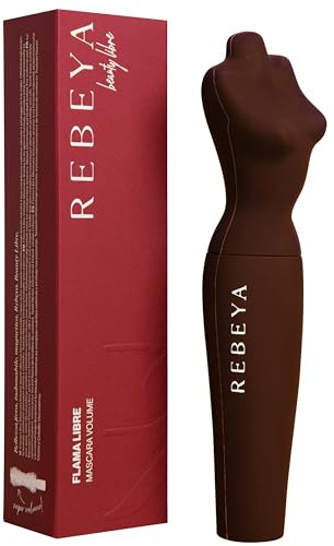 Rebeya Flama Libre Mascara Volumizzante e Allungante Nero – Extra Volume, Curvatura Estrema, Tenuta 14h, Formula Nutriente – Made in Italy