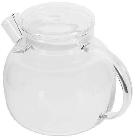 Sosoport Jarra de Vidrio con Filtro y Tapa Jarra de Agua Transparente de Gran Capacidad para Infusiones Té Frío y Jugos para Uso Familiar y Reuniones