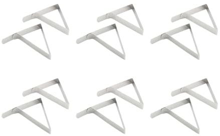 Zambuph 12 Paquetes/Lote de Abrazaderas de Acero Inoxidable Que Funcionan Perfectamente con Cualquier Agarre Fuerte y Clip Mantel Duradero