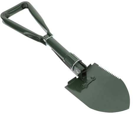 Levemolo Edelstahl Gartenschaufel Klappbar mit Rutschfestem Griff Mittlere Größe Outdoor Schneeschaufel für Auto und Camping Inkl Transporthülle