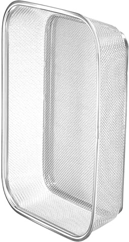 DRESSOOS Cesta Cuadrada de Drenaje Grande de Acero Inoxidable Malla Fina para Escurrir Frutas y Verduras, Cesta Multiusos para Lavar Arroz y Cocina, Resistente y Práctica para Uso