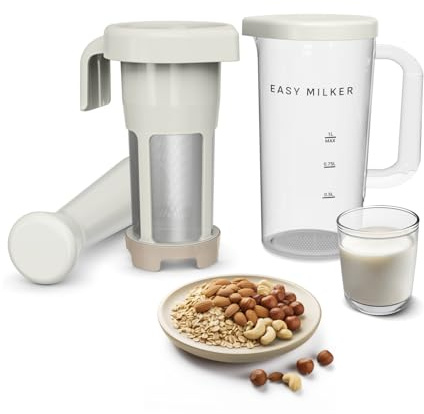 Tefal Easy Milker Pflanzenmilchmaschine, 1 Liter, schnell und einfach | kompatibel mit allen Stabmixern, personalisierbare Ergebnisse, spülmaschinengeeignet, VZ700AE0