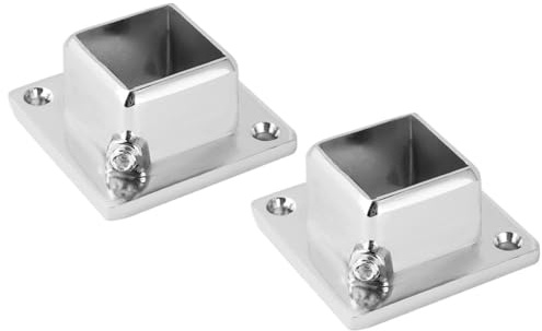 UKCOCO Supporti per Bastone Appendiabiti in Acciaio Inox 2 Pezzi, Flange Resistenti alla Ruggine per Montaggio Sicuro in Armadio o Balcone