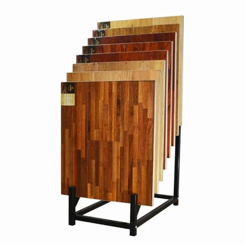 12-Tier Floor-Standing Tile Storage Rack,2.1cm Wide Grooves for Stone Storage,Supports 150kg,Suitable for Various Building Samples(50x60x83cm)