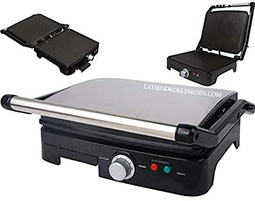 Panini Grill Profi 7 Stufen-Temperatur, Elektro-Grill, Bügeleisen und Sandwichmaker mit Stein 35 x 34. 2000 W