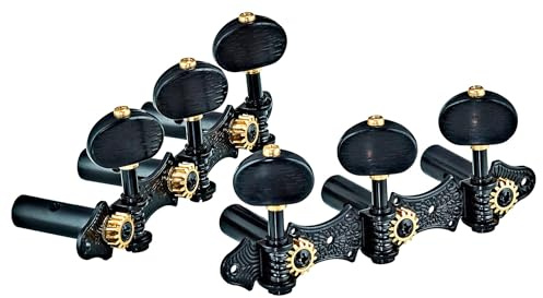 Ortega Guitars Classic Stimmmechaniken Set - schwarz/schwarz Deluxe (OTMDLX-BKBK)