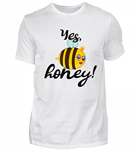 Maglietta da uomo di alta qualità – Yes Honey! Divertente ape! bianco XL