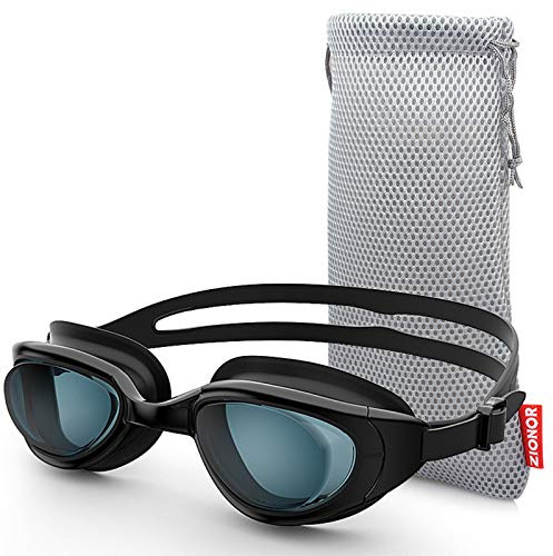 ZIONOR G7 Gafas de Natación Correctoras con Miopía Óptica y Visión Nocturna, Sin Fugas, Protección UV 100% para Hombres y Mujeres, Natadores Adultos (Dioptría de 2,0 a 7,0)