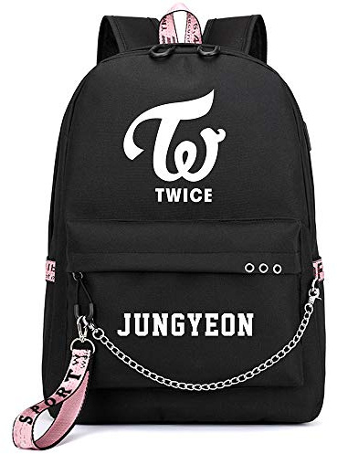 KPOP Twice Mochila Bolsa de Regalo Mercancía Bolsa para Computadora Portátil Escuela Mochila de Viaje Escuela Bolsas de Lona NA YEON Jung YEON Momo Sana JI Hyo Mina DAHYUN CHAE Young TZUYU