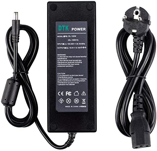 DTK 19,5V 6,15A 120W Ladegerät Laptop-Netzteil für MSI Lenovo MEDION Micro AC Ladegerät Adapter Anschluss: 5,5 x 2,5 mm