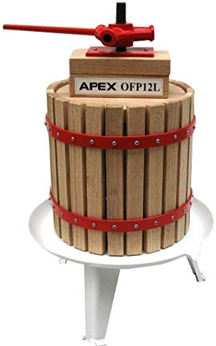 D+L Obstpresse mit 2X Presstuch Maischepresse Weinpresse Apfelpresse AWZ Saftpresse Obst 12L