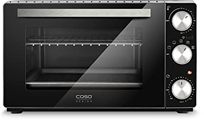 CASO TO 26 Classic - Design Backofen, Testsieger im Haus & Garten Test, 26 Liter Garraum, 3 Einschubebenen, 70-230°C, inkl. Pizzastein, Heißluft