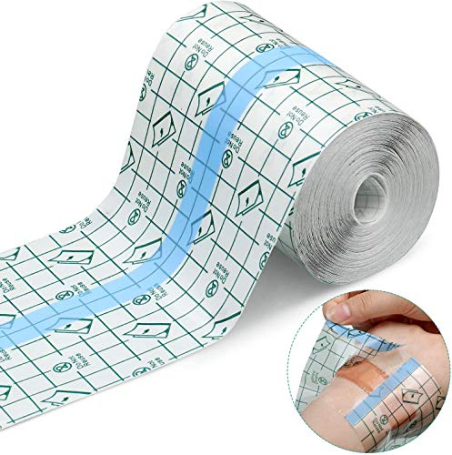 Nuyoah Wasserdicht Transparent Bandage 10cm x 10m Duschpflaster Wasserfest Groß Folienverband Transparentes Pflaster Rolle Wasserdichtes Pflaster Antiallergisch zum Sport Duschen (10cmx10m)