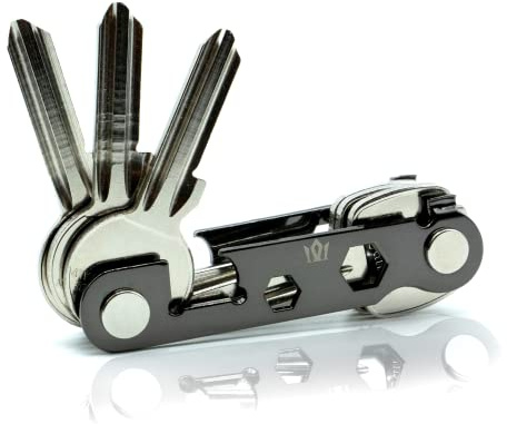 FAVELOT Key Organizer Metall in edler Geschenkbox Premium Schlüssel-Organizer Smartphone-Halter und Flaschenöffner - Schlüsselhalter