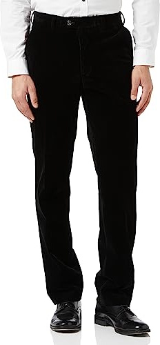 Men’s Soft Velvet Trousers Classic Dinner Part Tailored Fit Dress Pants