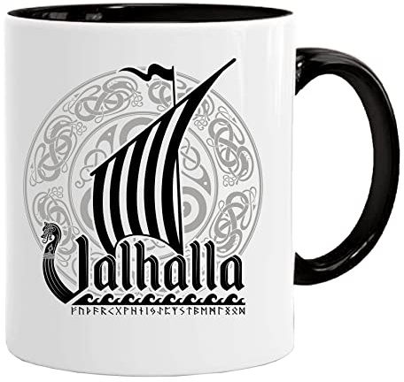 Acen Merchandise Valhalla Viking - Taza de té para desayuno/cumpleaños para papá/tío/mamá