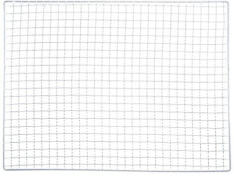 sourcing map Square BBQ Grill Net 11.8x15.7 Galvanized Iron Barbecue Mesh Mat for Baking Smoking Charcoal Grilling Roasting