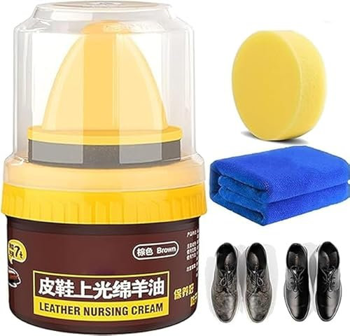 Qklovni Leather Repair Cream Flüssige Schuhcreme, Schuhpflege Schuhcreme, Intensive Lederpflege und Pflege, Schützt Leder vor Schrammen und Kratzern, 50ml, braun, Einheitsgröße