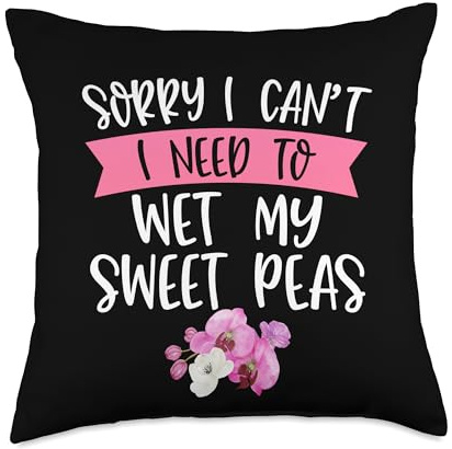 Sweat Pea Flower Accessories Seeds for Planting Sweat Peas Throw Pillow