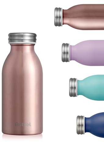 Autsel Borraccia Termica 350ml Bottiglia Termica Isolamento Sottovuoto a Doppia Parete Bottiglia in Acciaio Inox Senza BPA per Scuola, Campeggio, Yoga, Ciclismo
