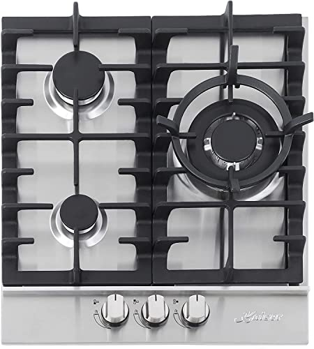 Kaiser KG 4354 Turbo Edelstahl Gaskochfeld 45cm 3 Brenner Autark