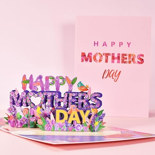 Minicloss Karte Muttertag, Geburtstagskarte Mama, Muttertag Karte, Muttertagskarte, Geburtstagskarte für Mama Special, 3D Grußkarte mit Schönen Papier-Cut Glückwunschkarte zum Muttertag