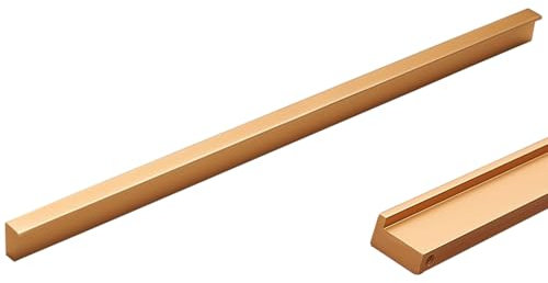 SZLXJMFL Möbelgriffe Gold Lang, 2 Stück Schrankgriffe Aluminiumlegierung Griffen | Eloxierte, Schubladengriffe Lochabstand: 16-1152 mm Küchengriff Goldfarben Griffe für Kleiderschrank 1152mm/45.4in
