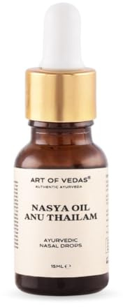 Art of Vedas Anu Thailam 15 ml | Traditionelles ayurvedisches Nasya Öl | Klassische Rezeptur in kaltgepresstem Sesamöl | Für die tägliche Dinacharya
