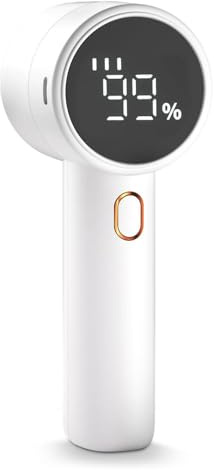 Fuzz Buster - Extractor de pelusas eléctrico, 1200 mAh recargable para ropa | Dispositivo de limpieza de peluches con pantalla LED para ropa, calcetines, sábanas, sofás