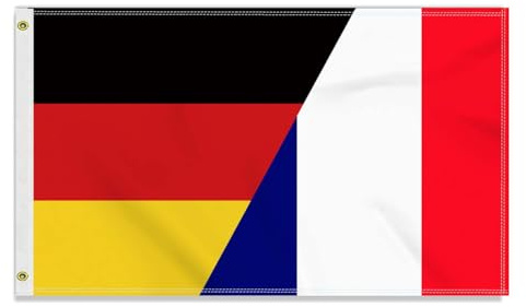 Große 90×150 CM Deutschland Frankreich Flagge, großes 150D Deutsch Frankreich Freundschafts banner,Strapazierfähige Deutschlandfahne Doube-Seitendruck Dekor Messingösen large France