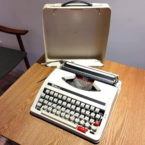 Naturalpowev Klassische manuelle Retro-Schreibmaschine, Schreibmaschine für Zuhause und das Büro, mechanische Schreibmaschine für Liebhaber von Schriftstellern und Autoren,White