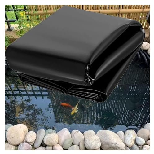 Große wasserdichte Polyethylen-Teichfolie für Gartenteiche, langlebige Kunststoffmembranplane für die Auskleidung, ideal für den Außenbereich, 3 x 4 m bis 10 x 12 m (1 x 6 m)