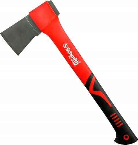 Schmith - Ascia da taglio in fibra di vetro 1 kg - con manico in nylon - Ideale per legna da ardere - Resistente - Ergonomico - Robusto - Forestale