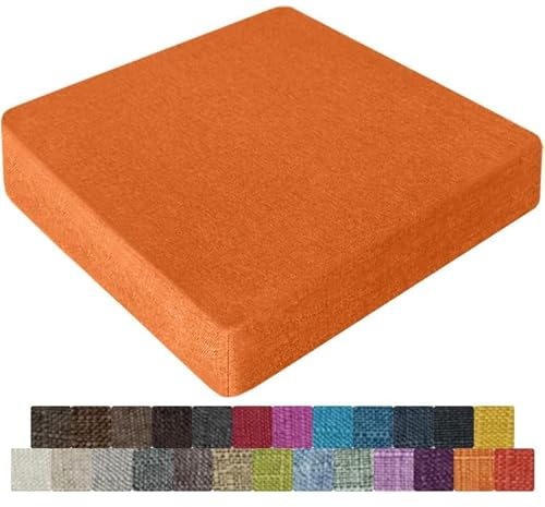 Stuhlkissen Grau Beige Schwarz 40x40/50x50/45x45cm Bodenkissen Quadratisch Sitzkissen Waschbar Stuhlauflage Rutschfestes Barhocker-Kissen AbnehmbarerBezug für Esszimmer Büro(Colour26,45x45x15cm)