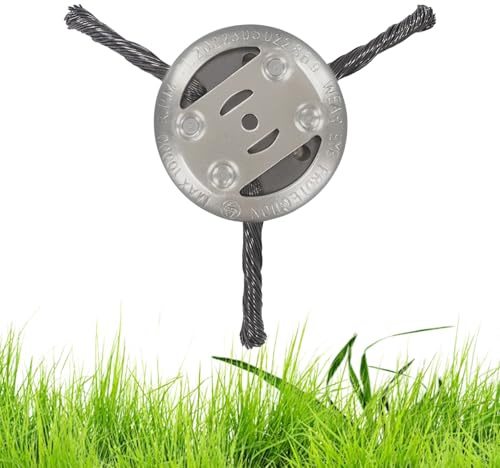 LUMOOM Cepillo para Malas Hierbas, Cepillo de Hierbas Silvestres, Malas Hierbas para Desbrozadora Limpieza De Malezas, Musgo,Cuidado del Jardín,150mm (3 Cabezas)