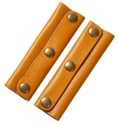 2 fundas de cuero con asa para bolsos, bolsas de cubo, empuñaduras de equipaje con hebilla, maleta, funda de asa
