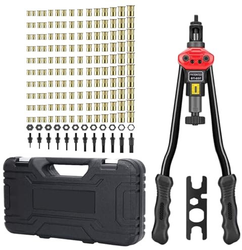 Dtaigou Kit à outils Rivnut, outil de noix de rivet,Kit d'outils d'insertion de noix | Ensemble de 176 Assortiment de noix fileté à haute performance à haute performance pour réparation automobile en