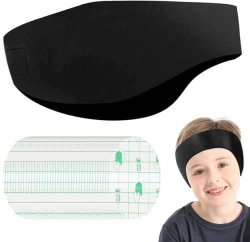 YAYNO 40pcs Autocollants Oreilles Étanche Bandeau de Natation Enfant avec Protection Auditive Bandeau d'Oreilles Enfants en Néoprène Bandeau Sport Élastique pour la Natation et le Surf