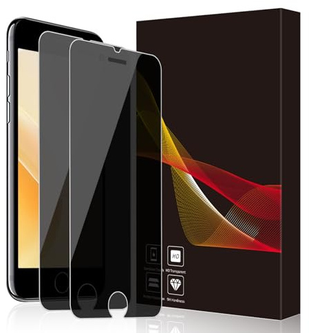 Cable Leader 2 Stück Schutzfolie für Panzerglas für iPhone 6/6s/7/8/SE 2020 Sichtschutz, 2.5D Edge HD-Klar Bläschenfrei Kratzfest iPhone 8 Blickschutz, Case-Friendly iPhone SE 2020 Sichtschutzfolie