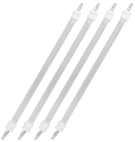 DOITOOL Tube Chauffant en Quartz Blanc pour Chauffage Extérieur et Espace de Vie, Accessoire Facile à Remplacer, Haute Efficacité et Économie D'espace, Lot de 4 Pièces
