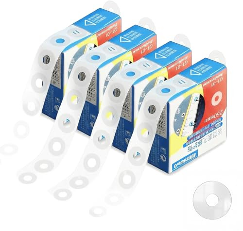 Nybrax 1000 Pieza Protector de Perforadora de Papel de Hojas Sueltas, Protectores autoadhesivos para agujeros, Pegatinas de Refuerzo de Agujeros, para Refuerzos de Página Calcomanías Oficina