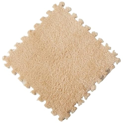Alfombra de Felpa Suave Alfombra de Felpa Suave 30x30CM, Alfombra Rompecabezas, Estera cálida, baldosas Ejercicio entrelazadas, Decorativa for Suelo(Color 5,10Pcs)