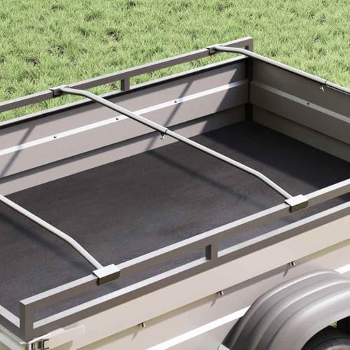 Sophrelle Soporte para Lona para remolques 3 pcs Plateado 130-210 cm Plata,42020523