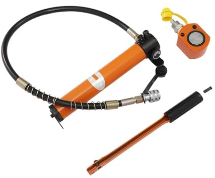 Gatos para Coche Gato de Cilindro de ariete hidráulico 10T con Bomba hidráulica Manual, Juego de Gato de elevación, Bomba Manual hidráulica de CP-180 de 350cc automóvil de Portátil